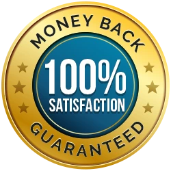 100% satisfaction money-back guarantee badge for Chocotide